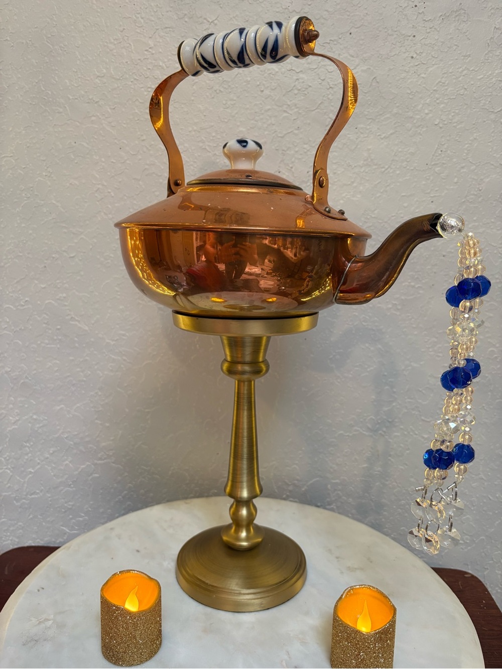 Vintage Copper Kettle Suncatcher - Picture 3 of 8